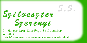 szilveszter szerenyi business card